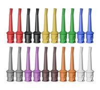 Cleqee 20PCS Multimeter Test Hook Clips SMD IC Cable Welding Test Clip for DIY Electronic Components Testing Ten Colours