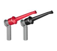 Cleqee 2PCS SMD IC Test Hook Clips Grabber with 2mm Female Jack for 2mm Plug Test Probe Electrical Testing