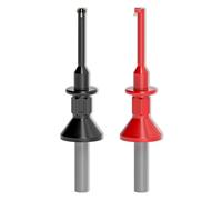 Cleqee 2PCS SMD IC Test Hooks Clip with 4mm Female Socket Compatiable with 4mm Banana Male Plug for Multimeter Electrical Testing