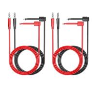 Cleqee 4PCS 4mm Banana Plug to Test Hook Clips Test Leads 3.3ft/1m