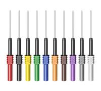 Cleqee Back Probe Pins 10PCS Flexible Bendable Test Probes 10 Colors for Wire Piercing Automotive Car Repairing Electrical Testing
