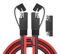 Cleqee SAE Extension Cable 10AWG 20ft/6m Quick Disconnect Wire Harness SAE Connector with Polarity Reverse Adapter for Automotive, Solar Panel, Motorcycle, Cars, Tractor