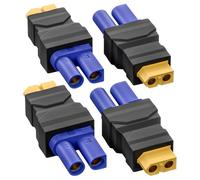Cleqee XT60 Female to EC5 Female Connector Adapter Wireless Converter 4PCS for RC FPV Drone Car Lipo Battery Charger ESC
