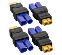 Cleqee XT60 Female to EC5 Male Connector Adapter Wireless Converter 4PCS for RC FPV Drone Car Lipo Battery Charger ESC