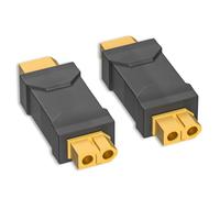 Cleqee XT60 Female to Female Connector Adapter XT60 Wireless Connector Converter 2PCS for RC FPV Car Plane Drone LiPo Battery