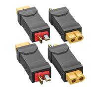 Cleqee XT60 Female to T Plug Male Connector Adapter Wireless Converter 4PCS for RC Car Plane Lipo Battery ESC