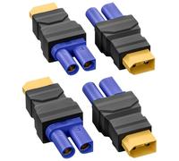 Cleqee XT60 Male to EC5 Female Connector Adapter Wireless Converter 4PCS for RC FPV Drone Car Lipo Battery Charger ESC