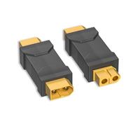 Cleqee XT60 Male to Female Connector Adapter XT60 Wireless Connector Converter 2PCS for RC FPV Car Plane Drone LiPo Battery
