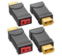 Cleqee XT60 Male to T Plug Female Connector Adapter Wireless Converter 4PCS for RC Car Plane Lipo Battery ESC