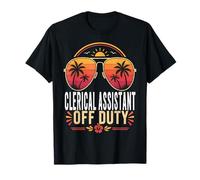 Clerical Assistant Off Duty Summer Sunglasses Vacation T-Shirt