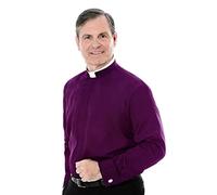 Clerical Shirt - Roman Purple Tonsure Shirt - Hammond and Harper