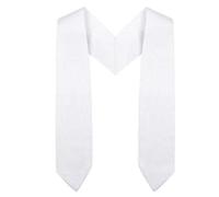 CLERKMANS Preschool/Kindergarten Graduation Stole, White, Regular
