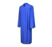 CLERKMANS Unisex Adult Matte Graduation Gown, Choir Robe, Royal Blue, 60 (6'3"-6'5")
