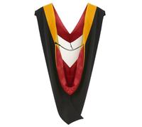 CLERKMANS Unisex Graduation Hood for Bachelors & Masters Degree -University Academic Hood, Science Gold/Red/Gold, One Size