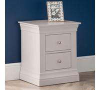Clermont Bedside Cabinet - 2 Drawer - Soft Grey