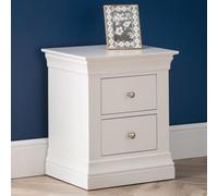 Clermont Bedside Cabinet - 2 Drawer - White
