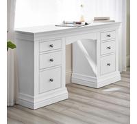 Clermont Double Dressing Table - 6 Drawer - White