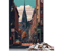 Clermont Ferrand Pixel Ar Puzzle Brain Teaser Premium Cardboard Jigsaw Puzzle for Kids And Adults Age 12 Years Up 1000pcs (75x50cm)