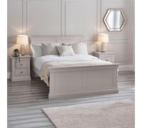 Clermont Panel Bed - Soft Grey - Sizes Available