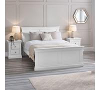 Clermont Panel Bed - White - Sizes Available