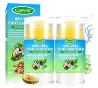 CLERVUN 60% Urea Cream Stick with 2% Salicylic Acid, Anti-Cracking Foot & Hand Cream Moisturizer for Dry Cracked Heel Feet, Knee, Elbow, Foot Balm Stick for Callus Remover & Dead Skin Softener (2)