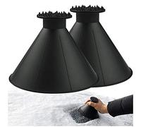 CLESDF Magical Ice Scrapers for Car Windshield - 2 Pack Cone Magic Car Ice Scraper with Funnel, Round Snow Scraper