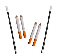 CLESEN 2 Long Cigarette Holders & 4 Fake Puff Cigarettes with Smoke for Halloween Accessories for Women Costumes Like Cruella Deville, Great Gatsby Roaring 1920s Flapper Costume Photo Prop,Halloween