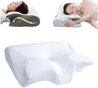 Cleshy Ergonomic Pillow, Cleshy Pillow, Ergonomic Pillow Side Sleeper, Proper Alignment Ergonomic Pillow, Protect Your Neck and Spine, Versatile Support Cleshy Pillow for All People (White)