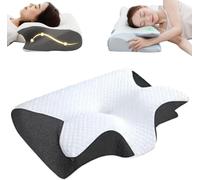 Cleshy Ergonomic Pillow, Cleshy Pillow, Ergonomic Pillow Side Sleeper, Proper Alignment Ergonomic Pillow, Protect Your Neck and Spine, Versatile Support Cleshy Pillow for All People (Black)