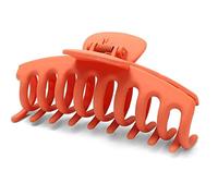 Clest F&H Big Frosted Claw Hair Clips for Women's Thick Hair,Jumbo Orange Hair Clips Strong Hold Hair Clips Hair Styling Accessories