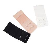 Clest F&H Bra Extenders 2 hook/3pcs Ladies Bra Extension Strap Underwear Strapless (Mutil-white,black,fresh)