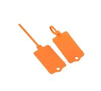 Clest F&H Plastic Identification Tags, Reusable Colourful Cable Tie Labels, PP Material, 152mm x 38mm,100PCS (Orange)