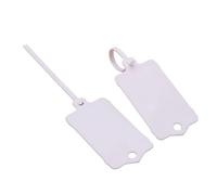 Clest F&H Plastic Identification Tags, Reusable Colourful Cable Tie Labels, PP Material, 152mm x 38mm,100PCS (White)