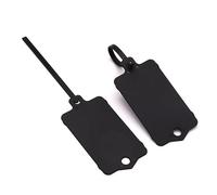 Clest F&H Plastic Identification Tags, Reusable Colourful Cable Tie Labels, PP Material, 152mm x 38mm,100PCS (Black)