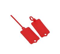 Clest F&H Plastic Identification Tags, Reusable Colourful Cable Tie Labels, PP Material, 152mm x 38mm,100PCS (Red)