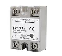 CLEUFWKO 1pcs Solid State Relay Single Phase Non-contact DC To DC AC To AC DC To AC 24-380VAC 10A 25A 40A 50A 60A 80A 100A(60A)