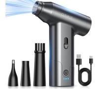 CLEVAST Compressed Air Duster Cordless - Super Power Electric Mini Air Blower, 130,000 RPM Brushless Motor, Stepless Speed Control, Rechargeable for PC, Keyboard, Car, Electronics Cleaning Kit