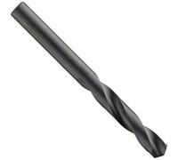 Cleveland 2331G High Speed Steel Short Length Drill Bit, Black Oxide, Round Shank, 135 Degree Split Point, Wire Size #21 (Pack of 12)