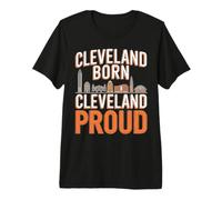 Cleveland Born Cleveland Proud Loving Vibes Premium T-Shirt