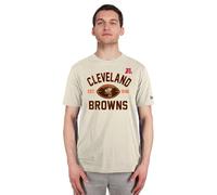 CLEVELAND BROWNS New Era Cap NFL Regular T-Shirt Distressed Screenprint Team Graphic Stone Unisex
