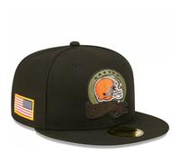 Cleveland Browns NFL Cap (Size 7 1/4) Adult New Era Black Fitted Hat - New