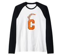 Cleveland Flag with Bold Letter C Vintage Classic Athletic Raglan Baseball Tee