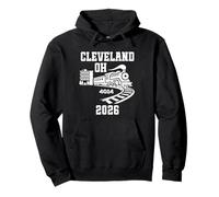 Cleveland OHIO 4014 Steam Locomotive Vintage Railroad Train Pullover Hoodie