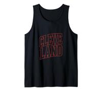 Cleveland Ohio Classic Black Red Logo Tank Top