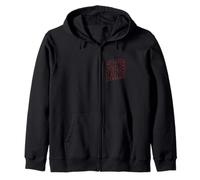 Cleveland Ohio Classic Black Red Logo Zip Hoodie