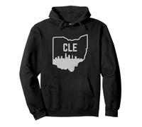 Cleveland Ohio CLE OH City Skyline The Land Gift Souvenir Pullover Hoodie