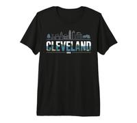 Cleveland Skyline Urban City Travel Design Premium T-Shirt