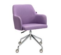 Cleveleys Fabric Swivel Arm Chair - Purple - Glide & Castor