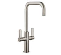 Clever Alpina Right Two Handle Mixer Kitchen Sink Tap, Brushed Nickel