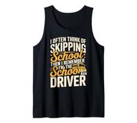 Clever Bus Operator Comedy for Daily School Transport Tank Top